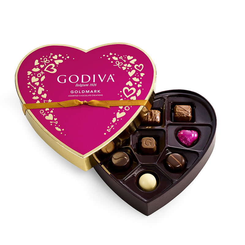 Valentine's Day Goldmark Assorted Chocolate Heart Box, 9 pc.