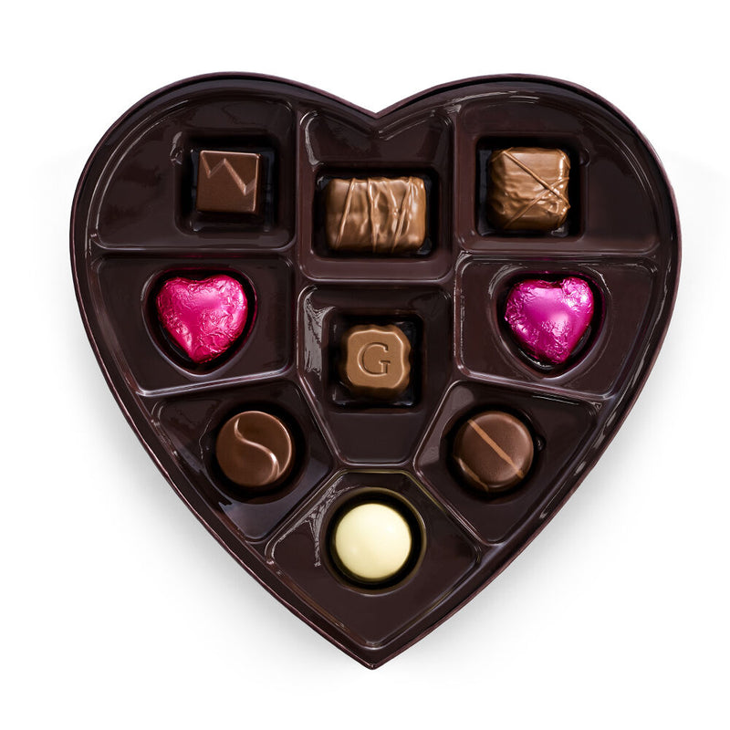 Valentine's Day Goldmark Assorted Chocolate Heart Box, 9 pc.