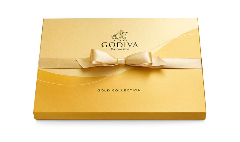 Assorted Chocolate Gold Gift Box, Gold Ribbon, 36 pc.