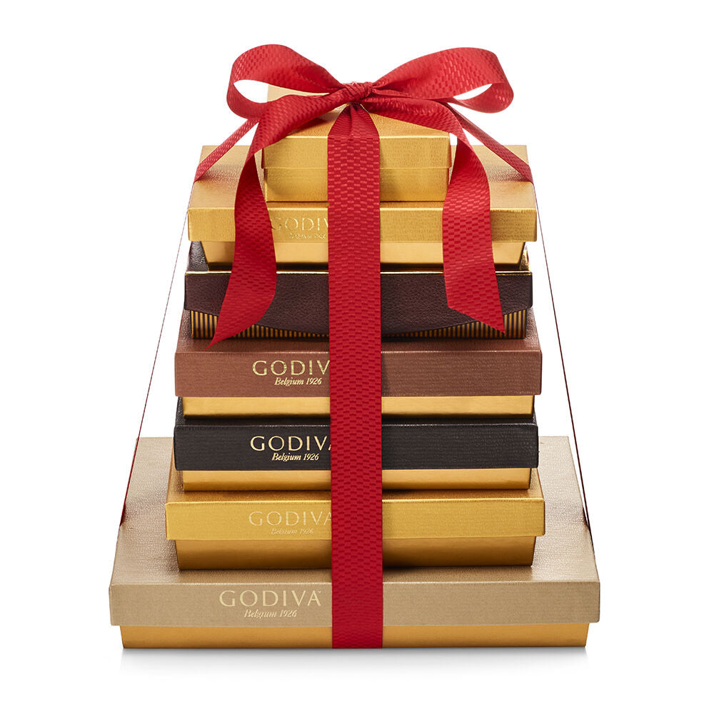7-tier Decadent Dream Tower, Holiday Ribbon