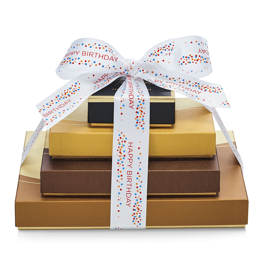 Sweet Surprise Gift Tower, Happy Birthday Ribbon