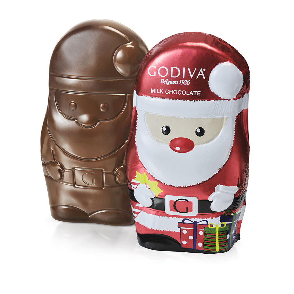 Milk Chocolate Foil Wrapped Santas, Set of 6
