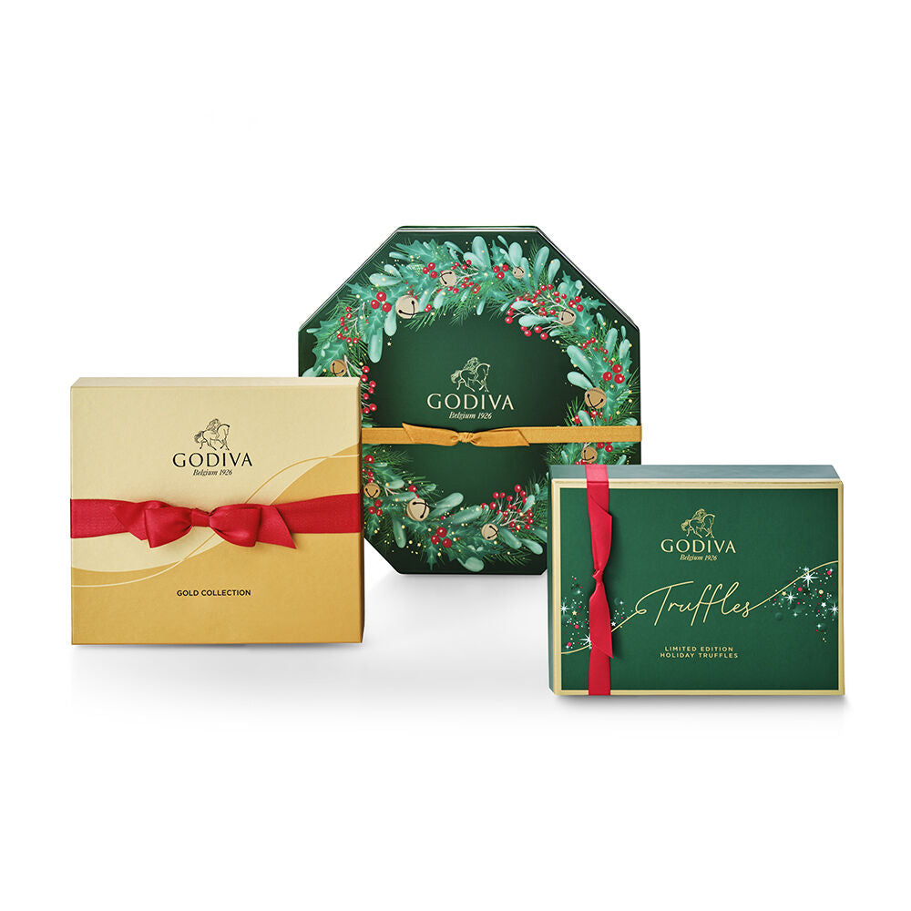 Season's Greetings Chocolate Holiday Gift Tower