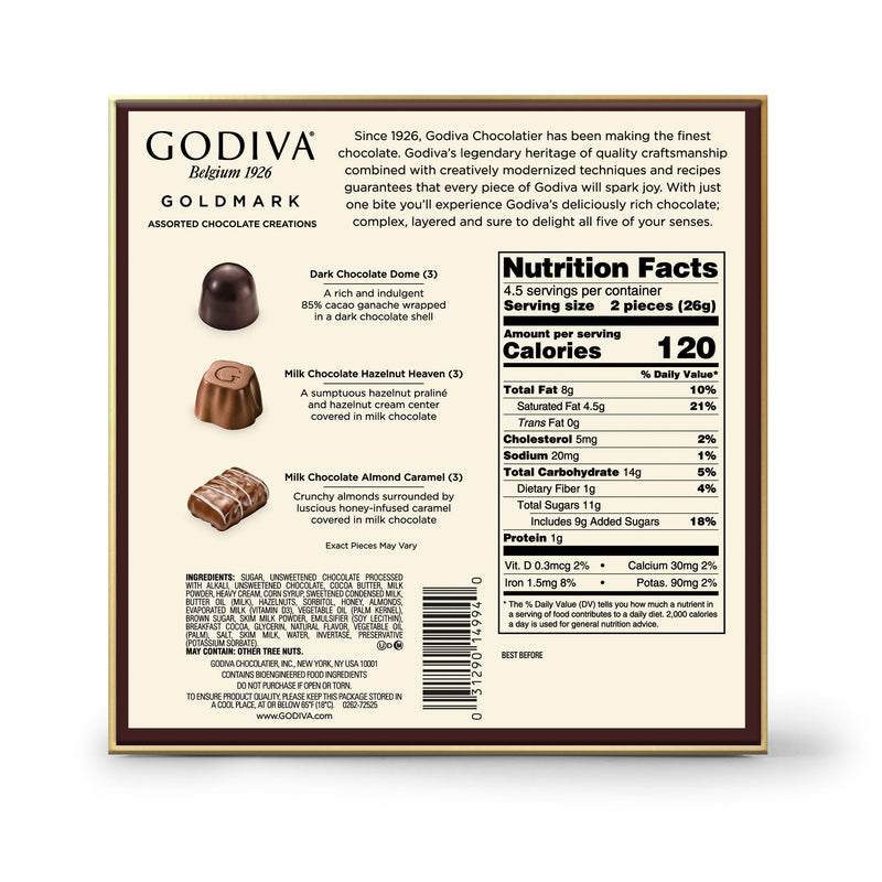 Limited Edition Assorted Chocolate Holiday Gift Box, 9pc