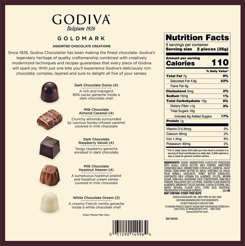 Limited Edition Assorted Chocolate Holiday Gift Box, 18pc