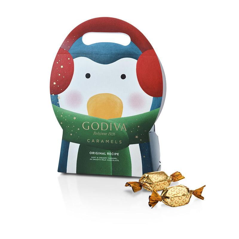 Milk Chocolate Caramel Penguin Pouch, Set of 6