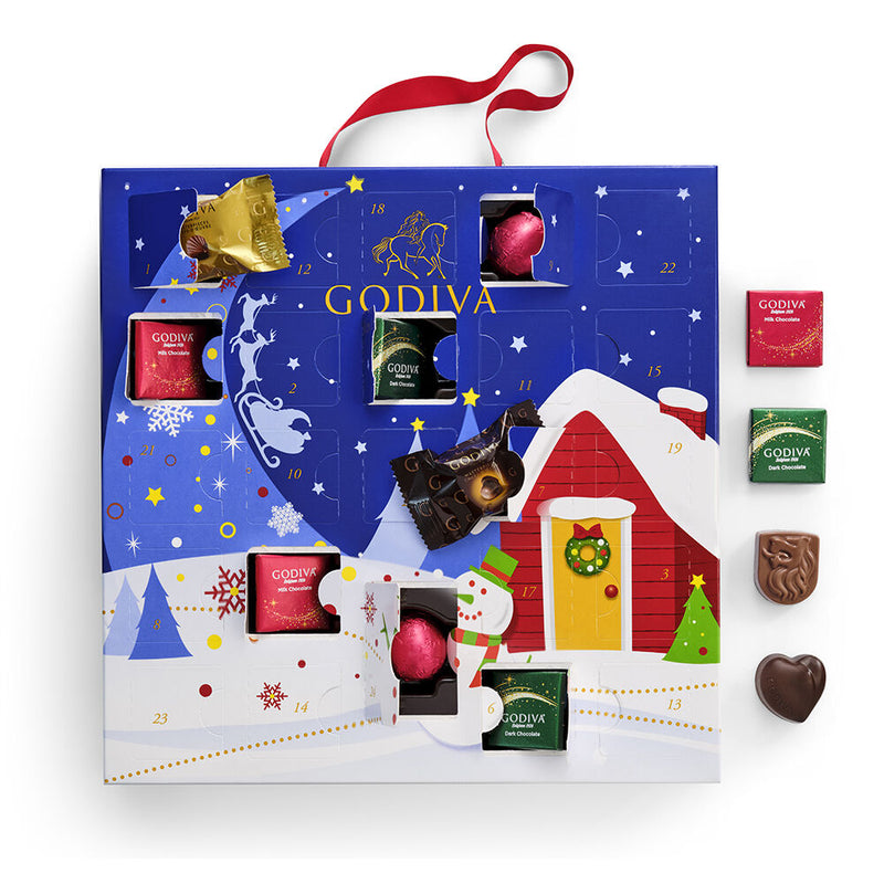 Godiva Holiday Chocolate Advent Calendar, Set of 2