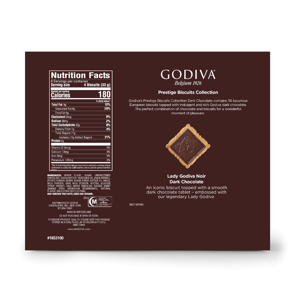 Assorted Dark Chocolate Biscuit Gift Box, 36 pc., Set of 2