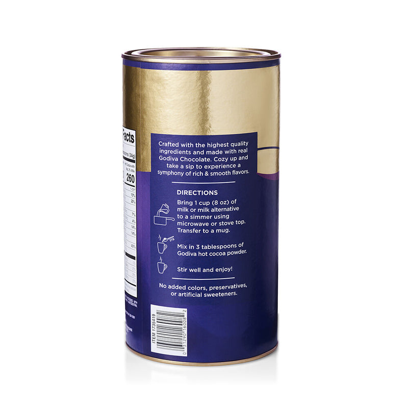 Dark Chocolate Hot Cocoa Canister, 12 Servings