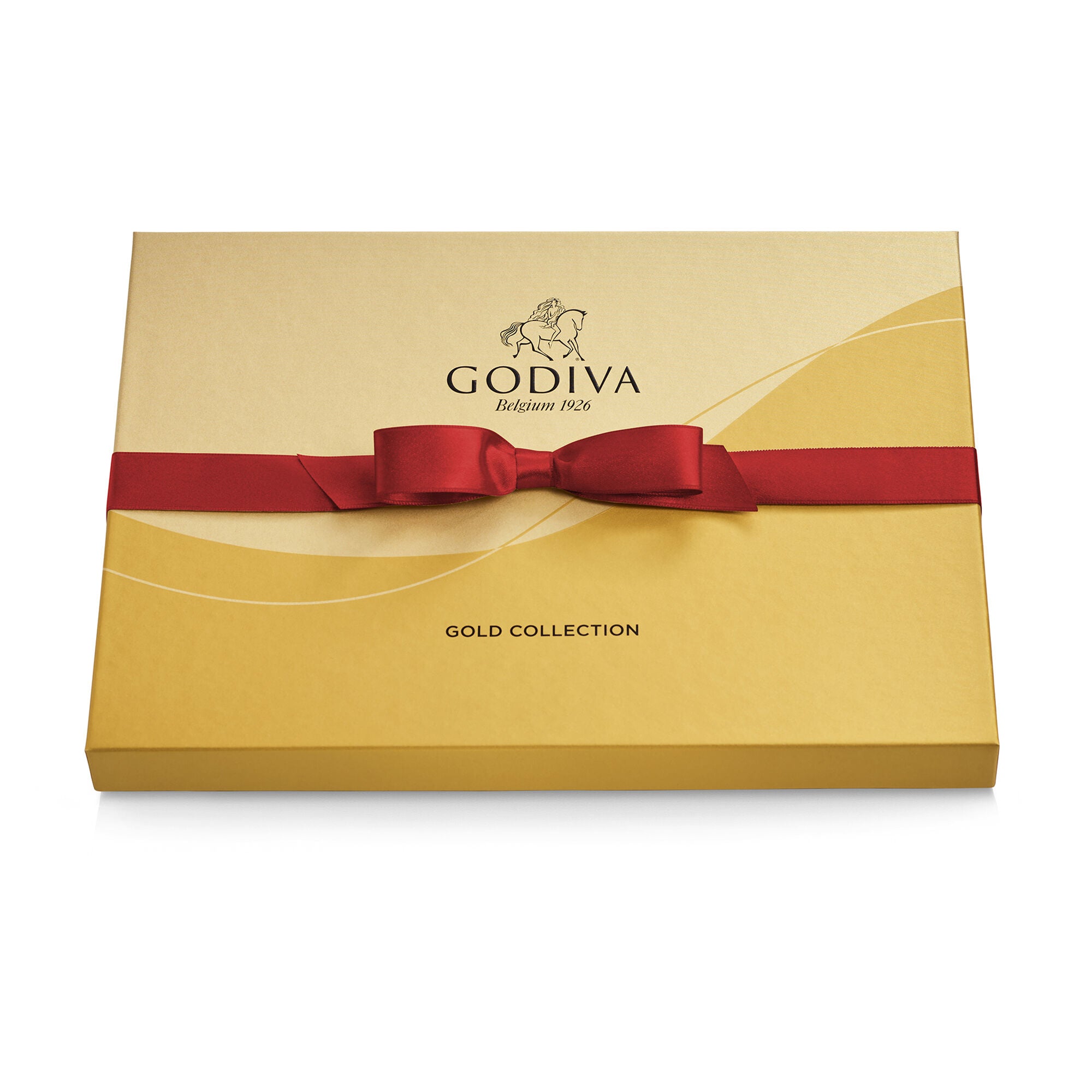 Assorted Chocolate Gold Gift Box, Red Ribbon, 36 pc.