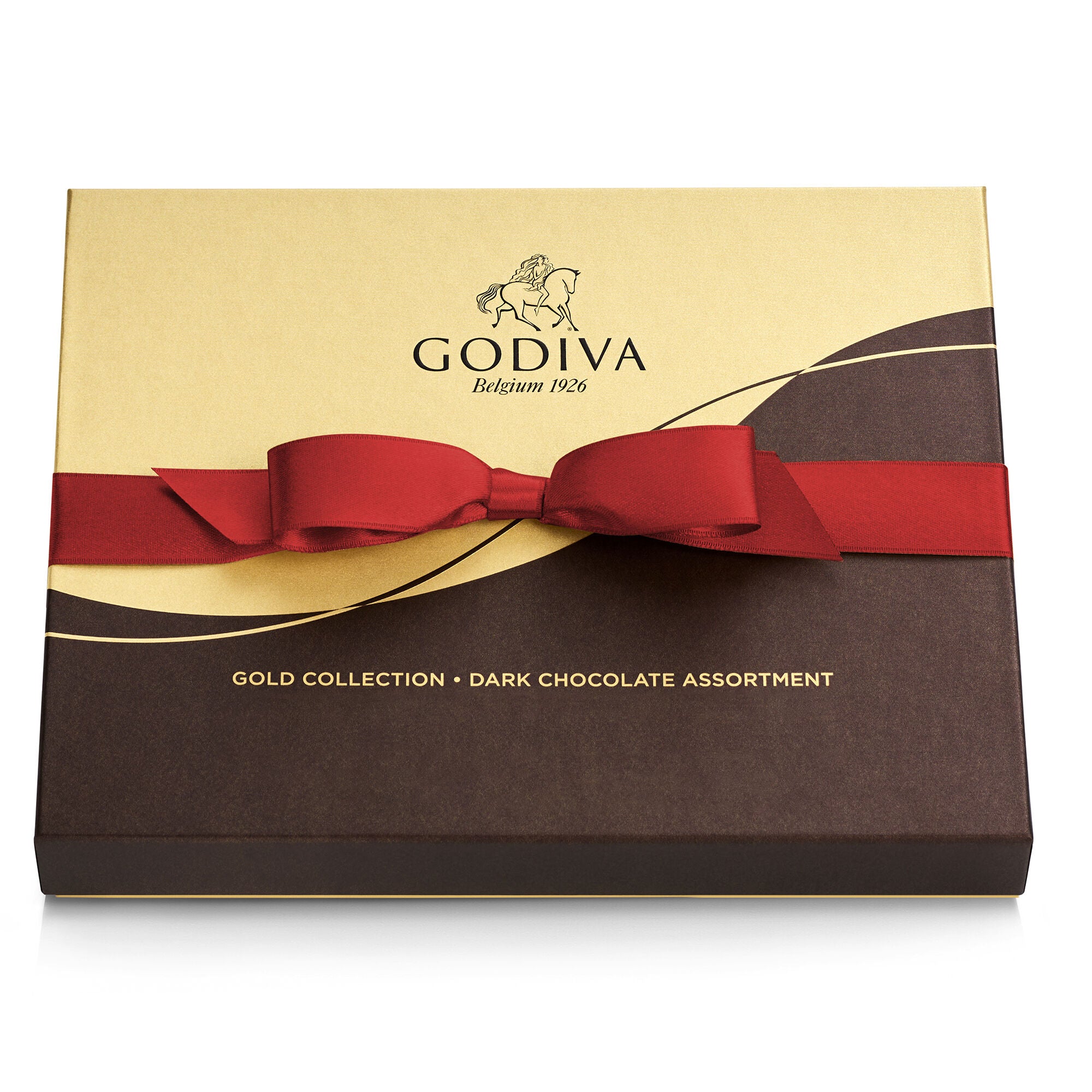 Dark Chocolate Gift Box, Red Ribbon, 18 pc. | GODIVA – GODIVA