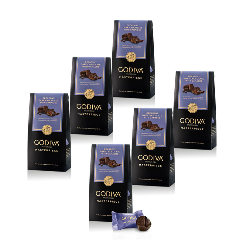 Dark Chocolate Ganache Small Masterpiece Bags, Set of 6