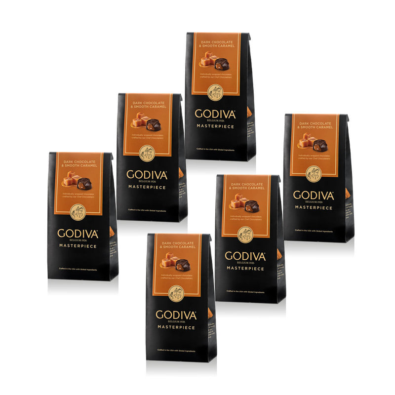 Dark Chocolate and Caramel Small Masterpiece Bag, Set of 6