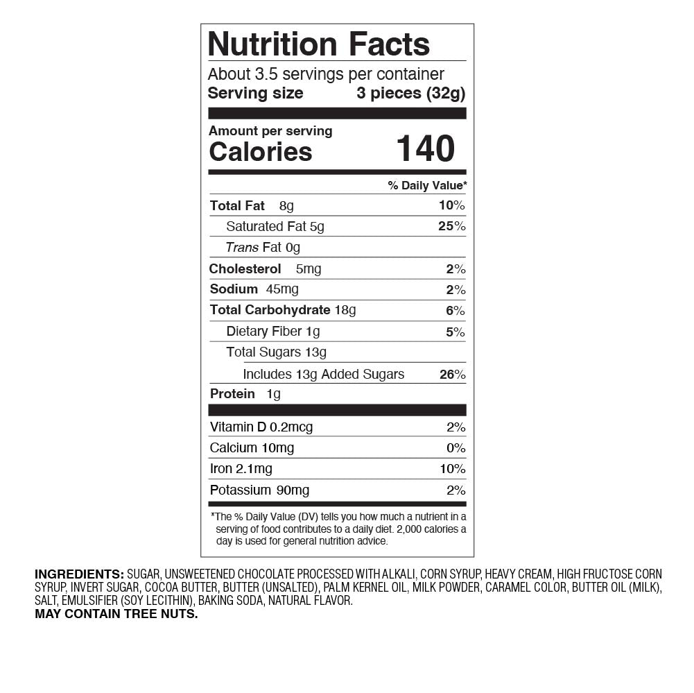 Dark Chocolate and Caramel Small Masterpiece Bag, Set of 6