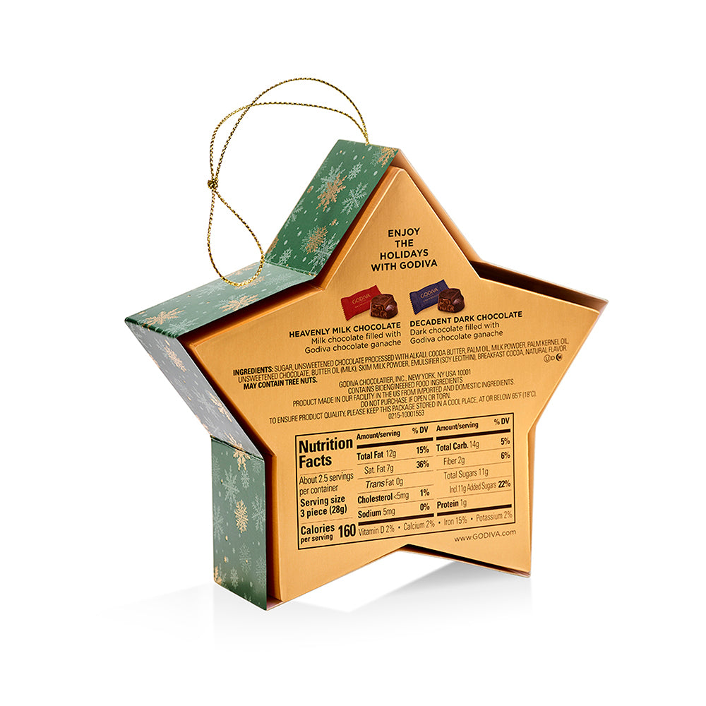 Assorted Chocolate Masterpiece Star Ornament, 7pc. | GODIVA