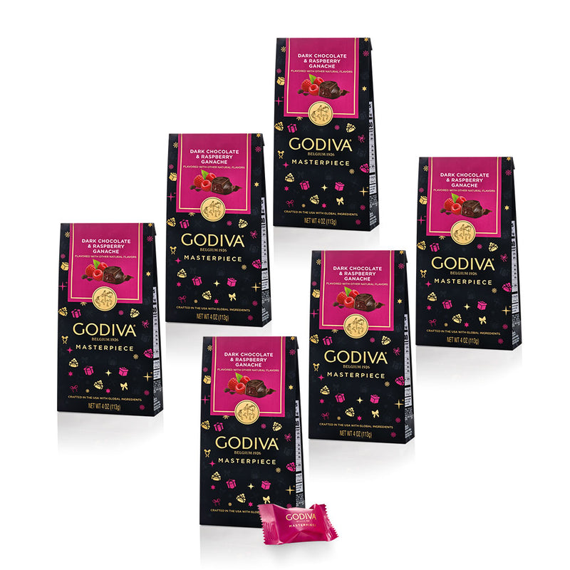 Masterpiece Dark Raspberry Ganache Holiday Bag, Set of 6