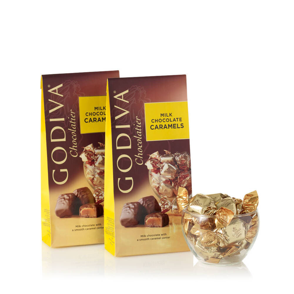 Wrapped Milk Chocolate Caramels, Large Bags, Set of 2