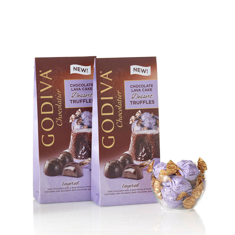 Wrapped Chocolate Lava Cake Dessert Truffles, Large Bags, Set of 2, 19 pc. each