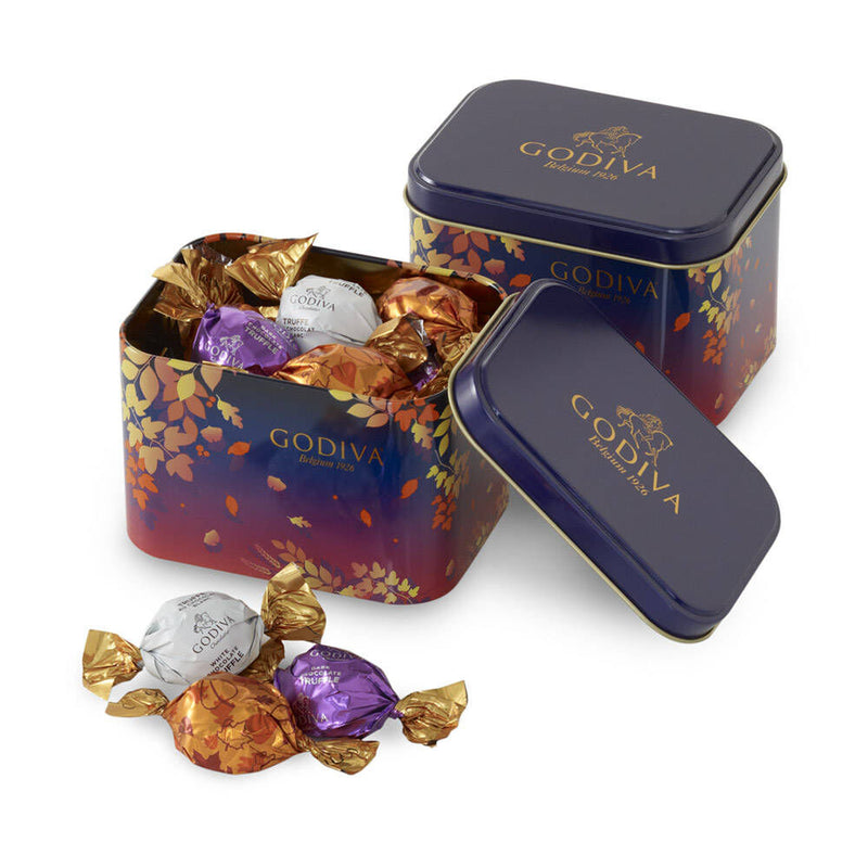 Wrapped Chocolates Fall Leaves Tin (Set of 2)
