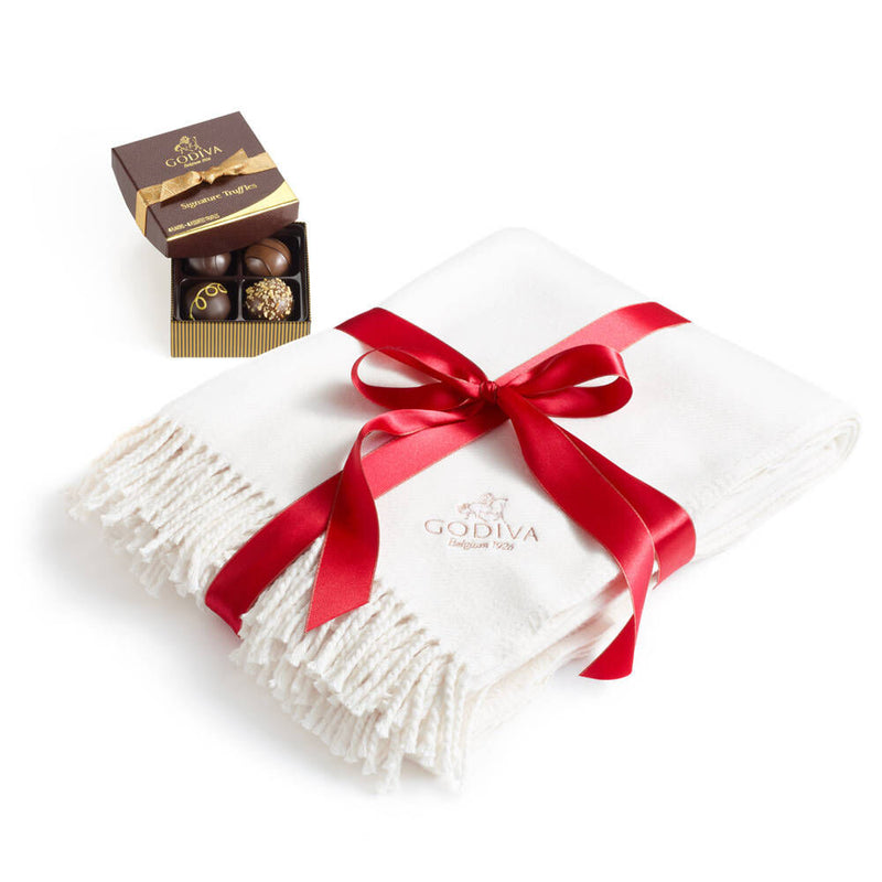 Godiva Throw with Signature Truffles, 4 pc.