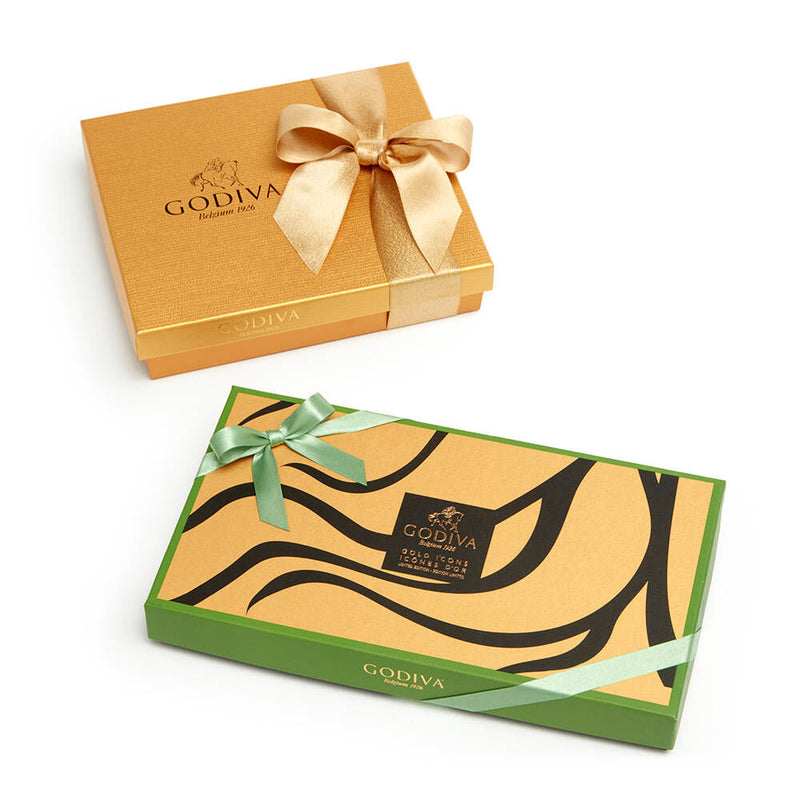 Assorted Chocolate Gold Icons Gift Box 18 pc. & Assorted Chocolate Gold Gift Box 19 pc.
