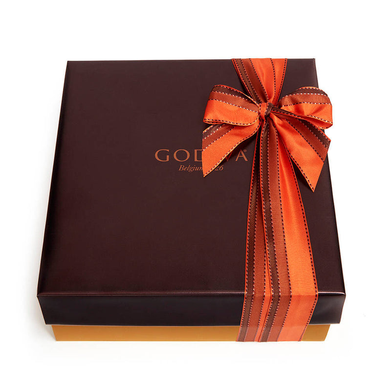 Milk Chocolate Cocoa & Mug Gift Set, Orange & Brown Ribbon