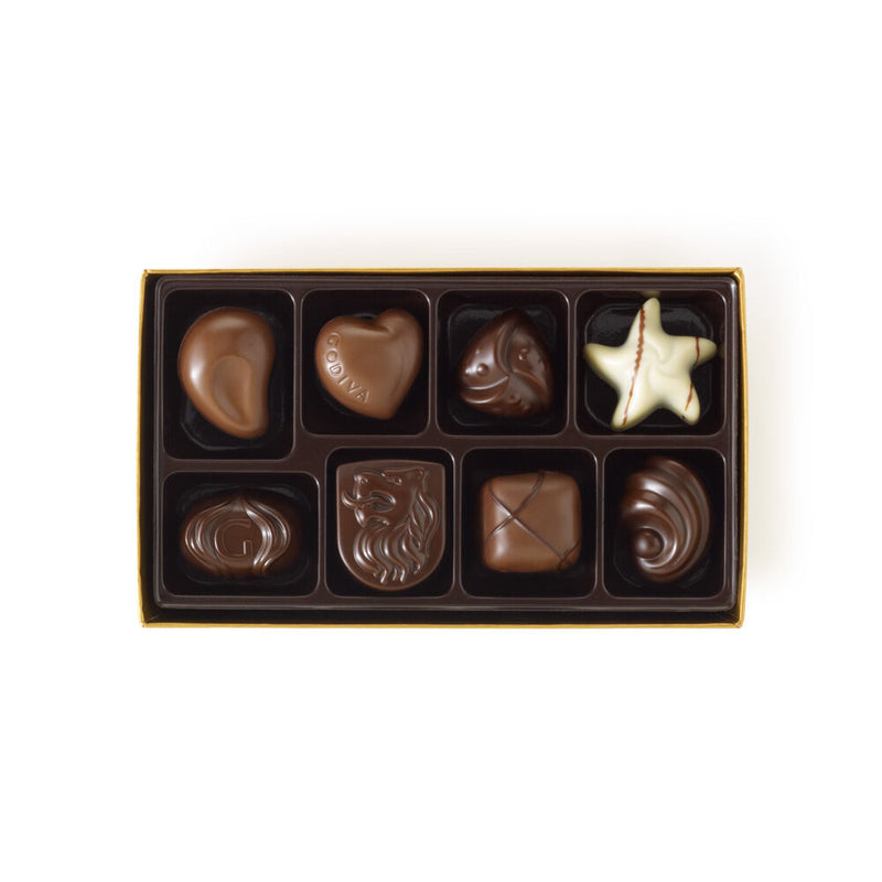 Assorted Chocolate Gift Box, Red Ribbon, Set of 3, 8 pc.