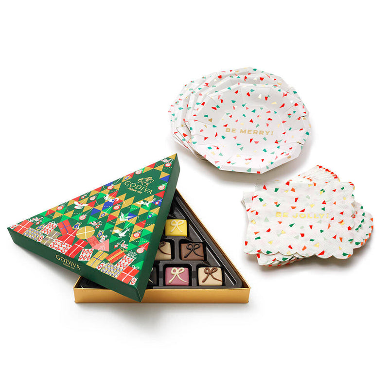Festive Entertaining Set with Petit Four Seasonal Gift Box, 10 pc.