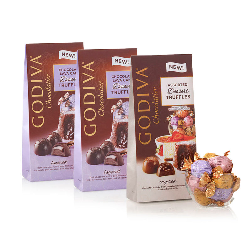 Wrapped Assorted Chocolate Truffles, Set of 3, 19 pc. each