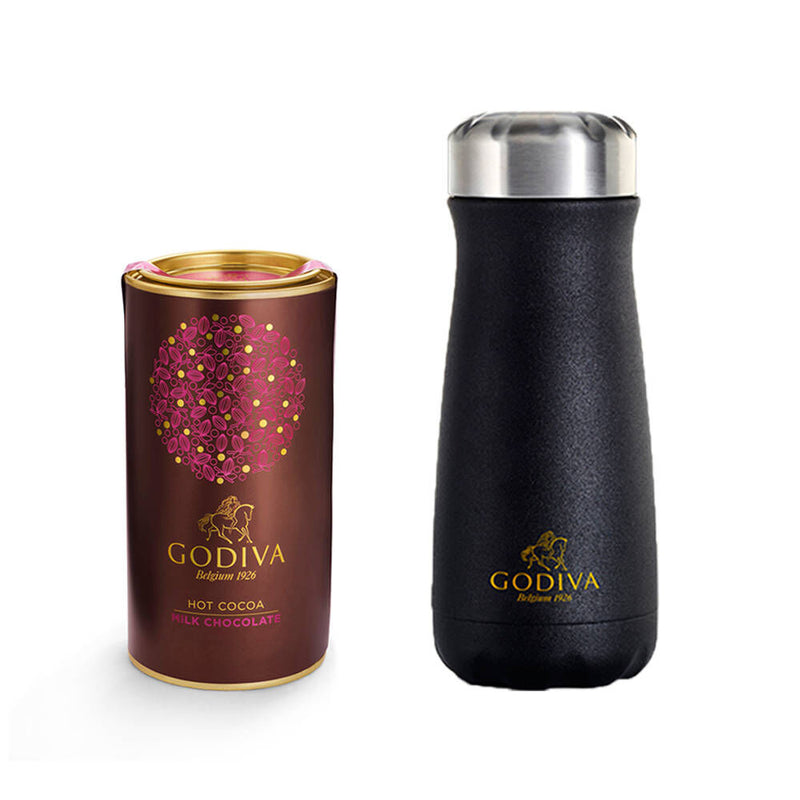 Godiva Traveler Bottle by Swell® with Milk Chocolate Hot Cocoa Canister
