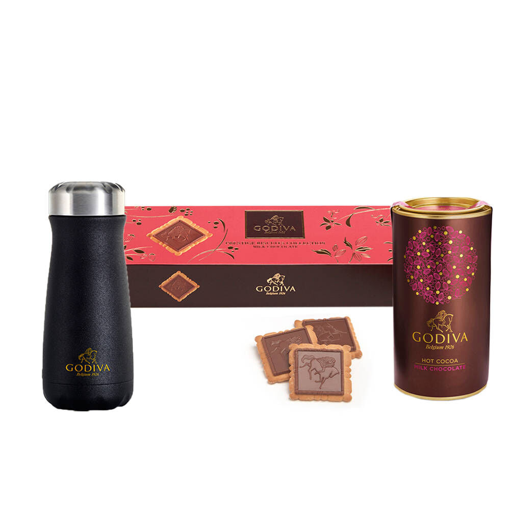 Godiva Traveler Bottle by Swell® with Milk Chocolate Cocoa and Biscuits