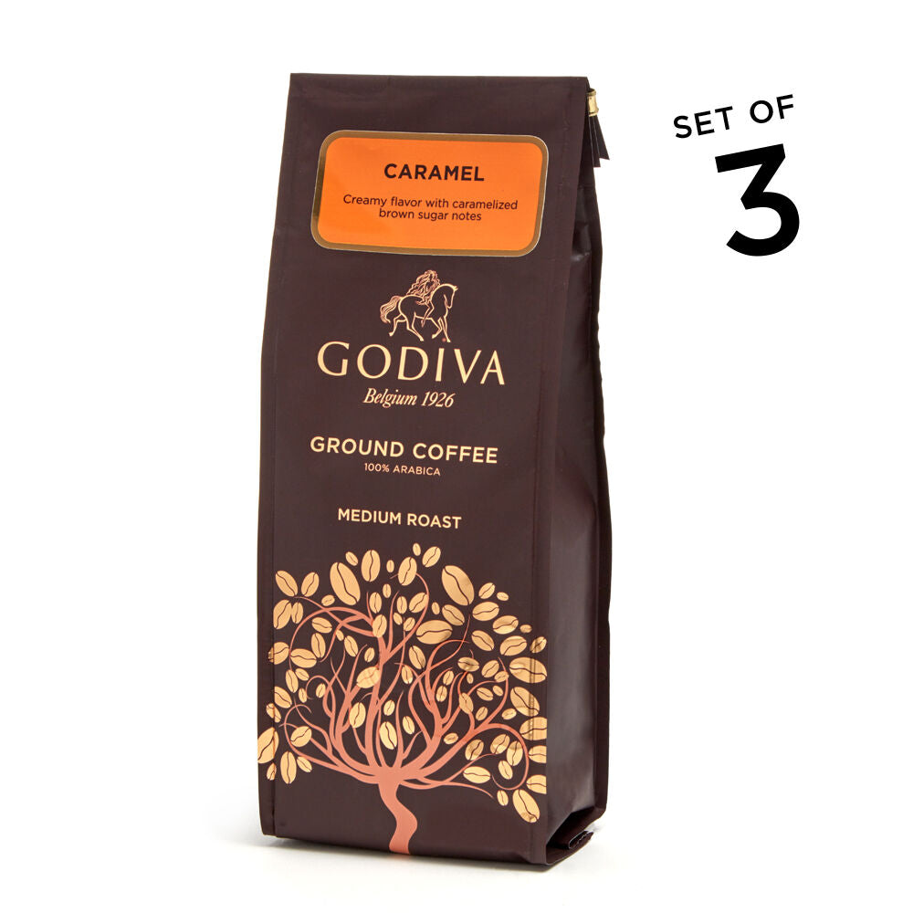 Caramel Coffee, Ground, Set of 3, 10 oz. Each