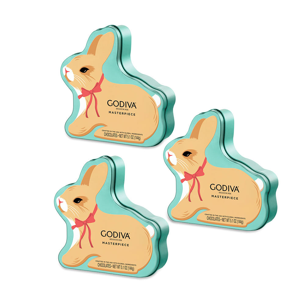 Chocolate Masterpiece Bunny Tin 15pc., Set of 3