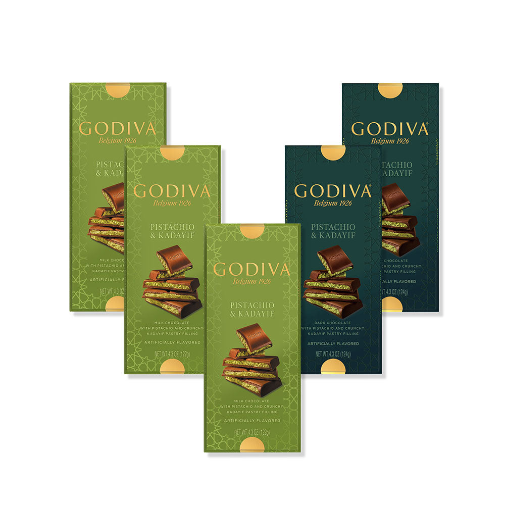 Godiva Pistachio and Kadayif Assorted Chocolate Bar Gift Set