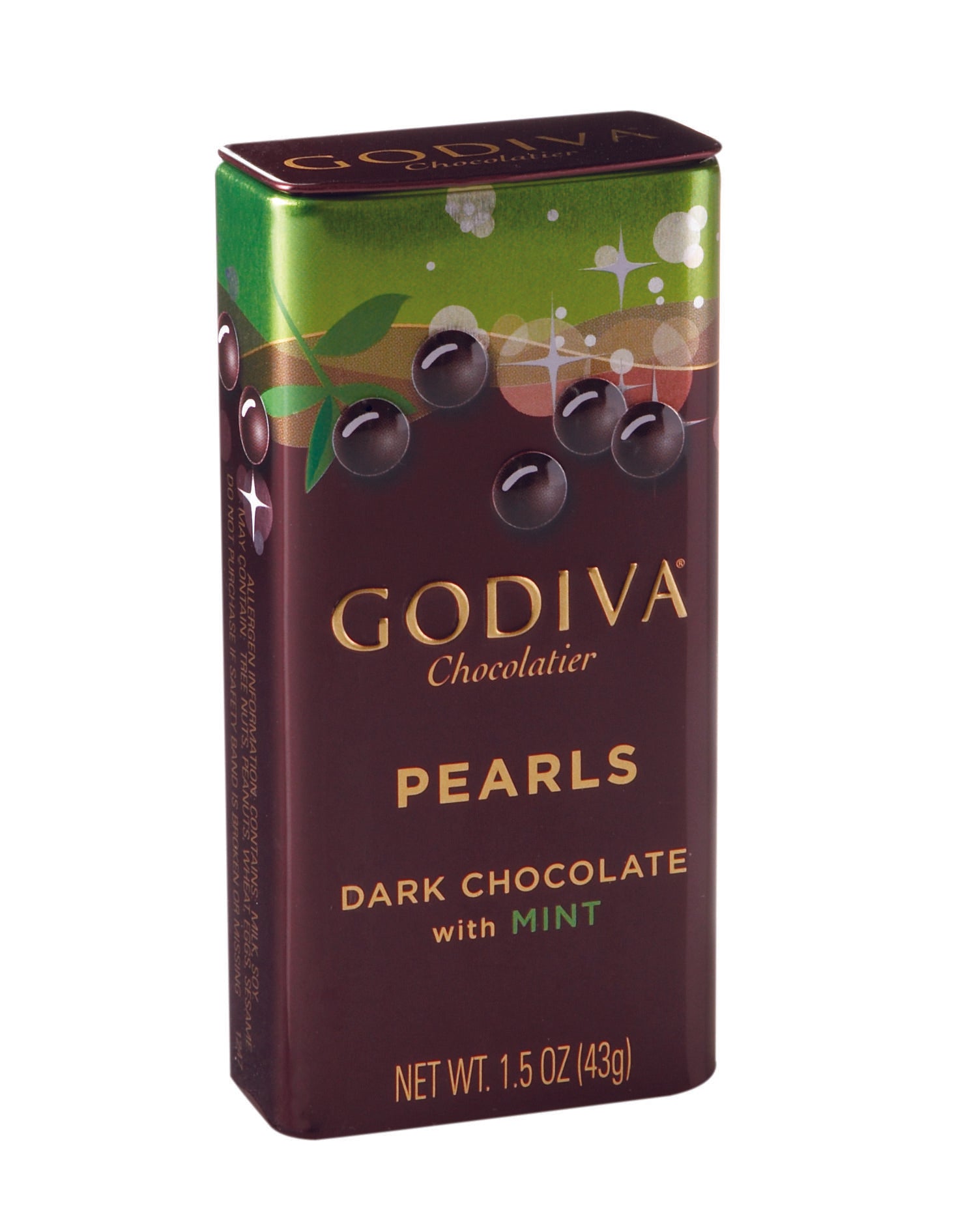 Dark Chocolate Pearls with Mint, Set of 18