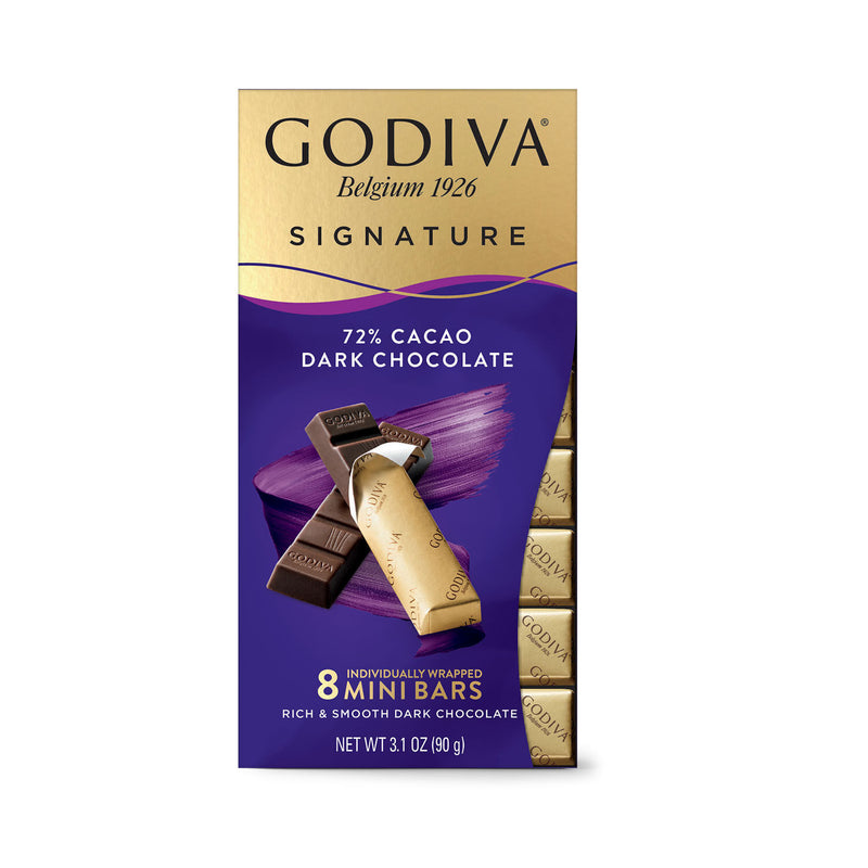 Signature 72% Cacao Dark Chocolate Mini Bars, Set of 12
