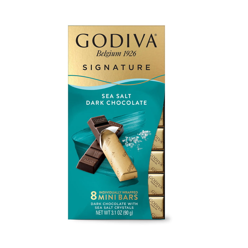 Signature Sea Salt Dark Chocolate Mini Bars, Set of 12