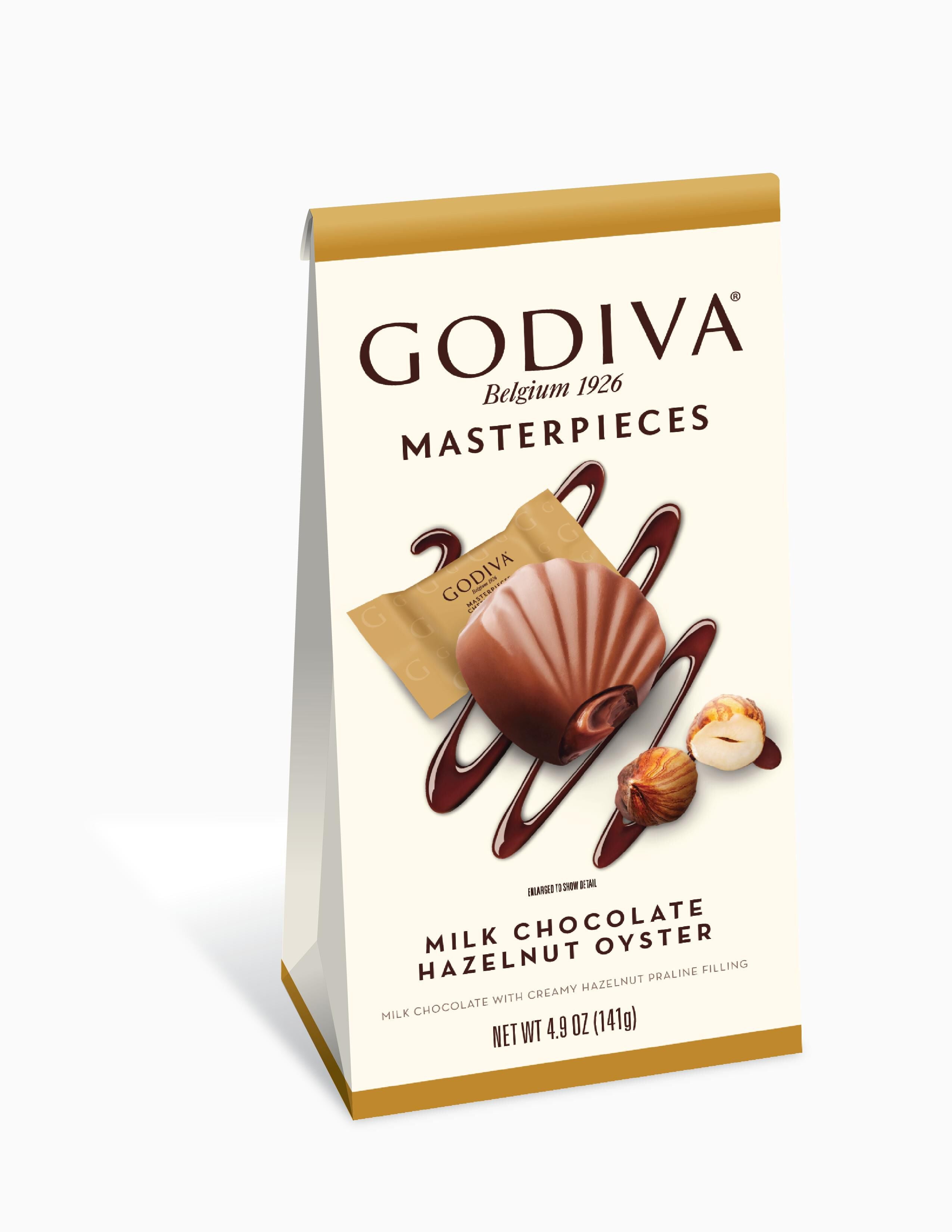 Wrapped Masterpieces, Milk Chocolate Hazelnut Oysters, Set of 6
