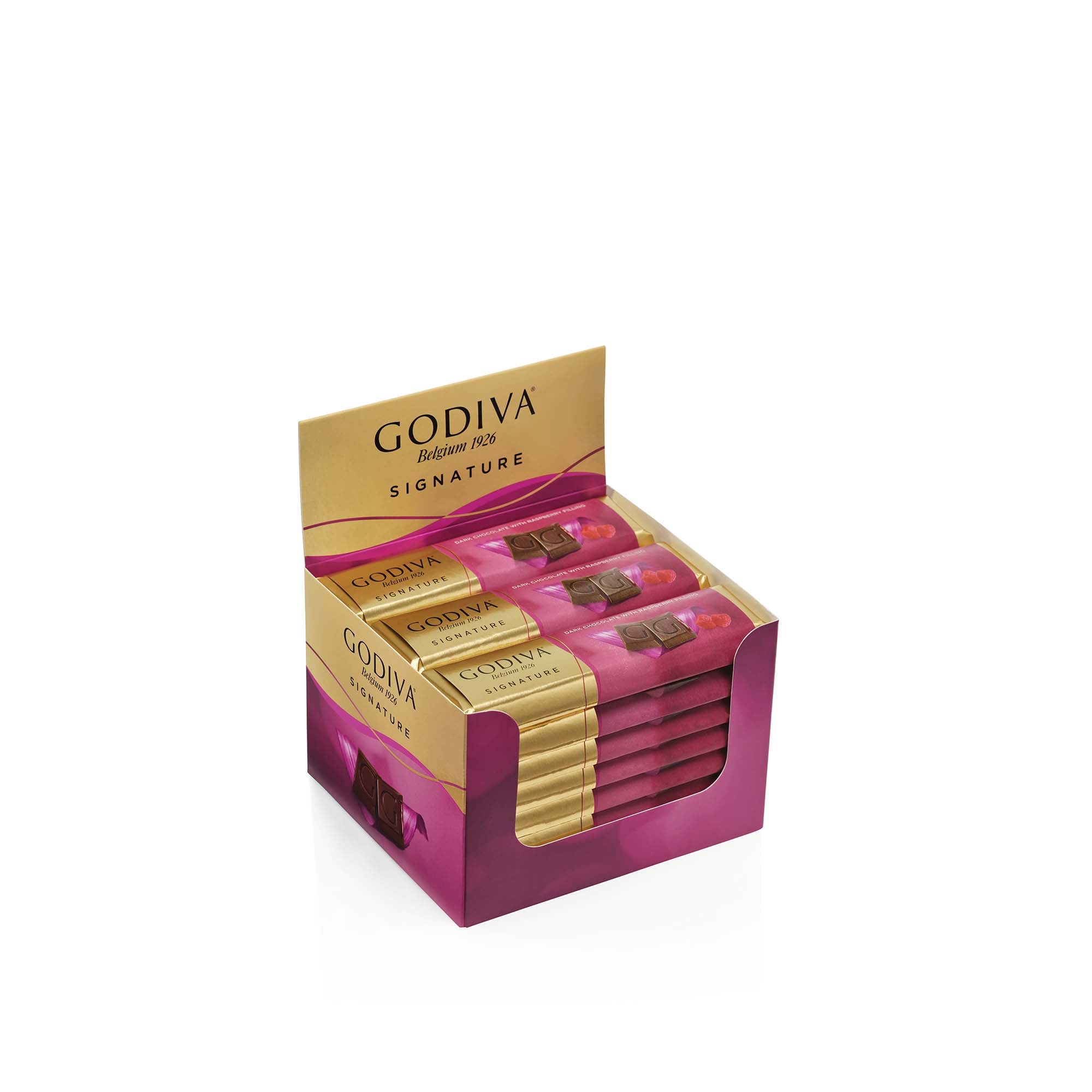 Godiva Raspberry Dark Chocolate Raspberry Bar, Pack of 24, 1.5 oz each | GODIVA – GODIVA ...