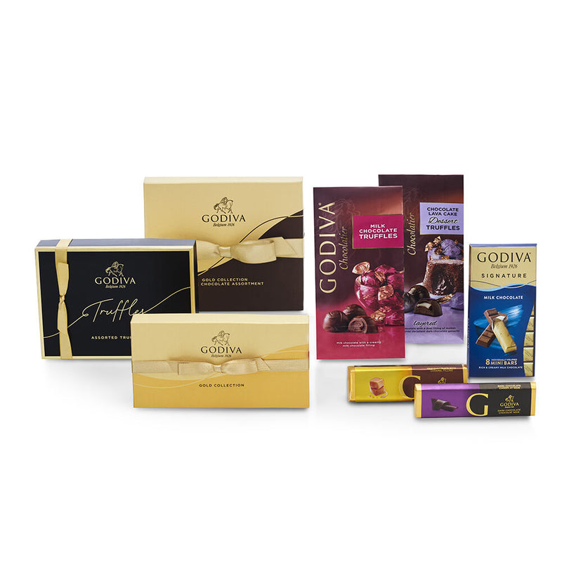 Pure Bliss Chocolate Gift Basket, Classic Ribbon