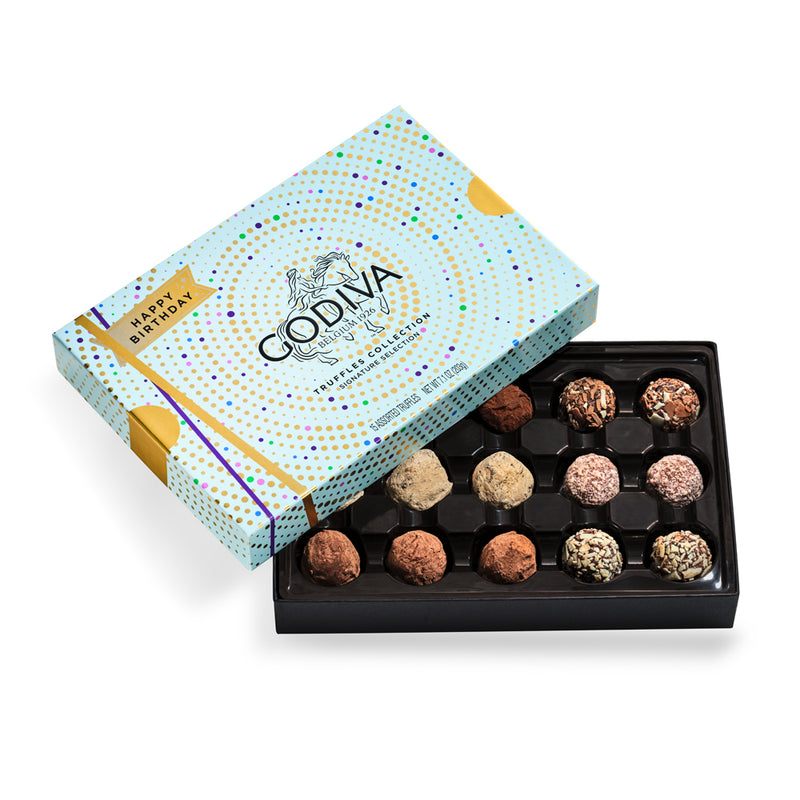 Signature Chocolate Truffles Gift Box, Birthday Edition, 15pc