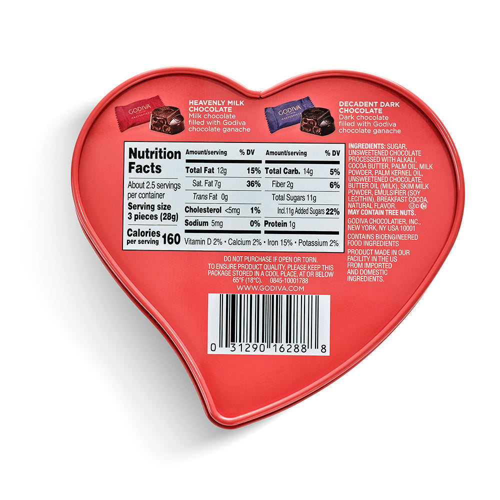 Assorted Masterpiece Heart Tin, 7pc. | GODIVA – GODIVA Chocolatier