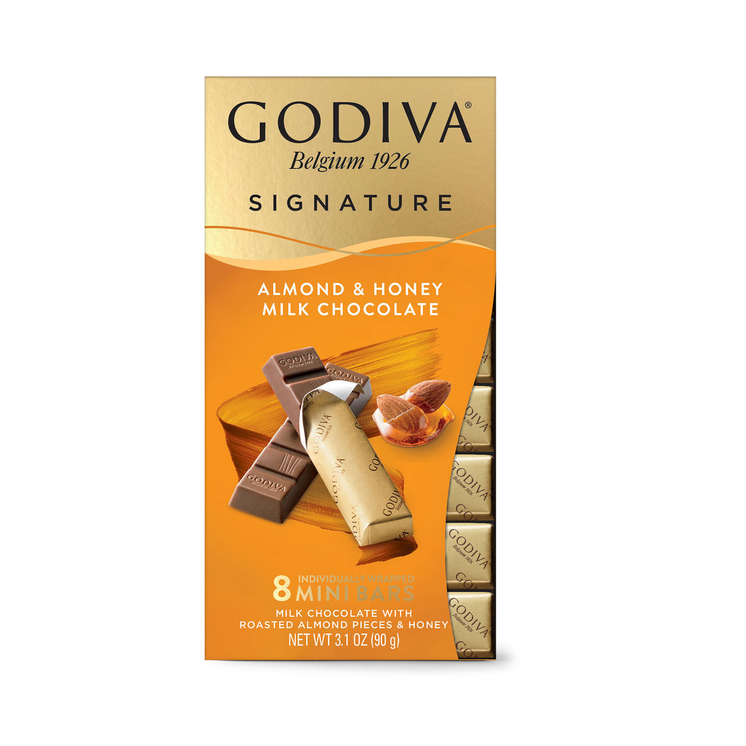 品質が Milk Almond and Honey Chocolate GODIVA | 12 of Set Bars, Mini ボディソープ