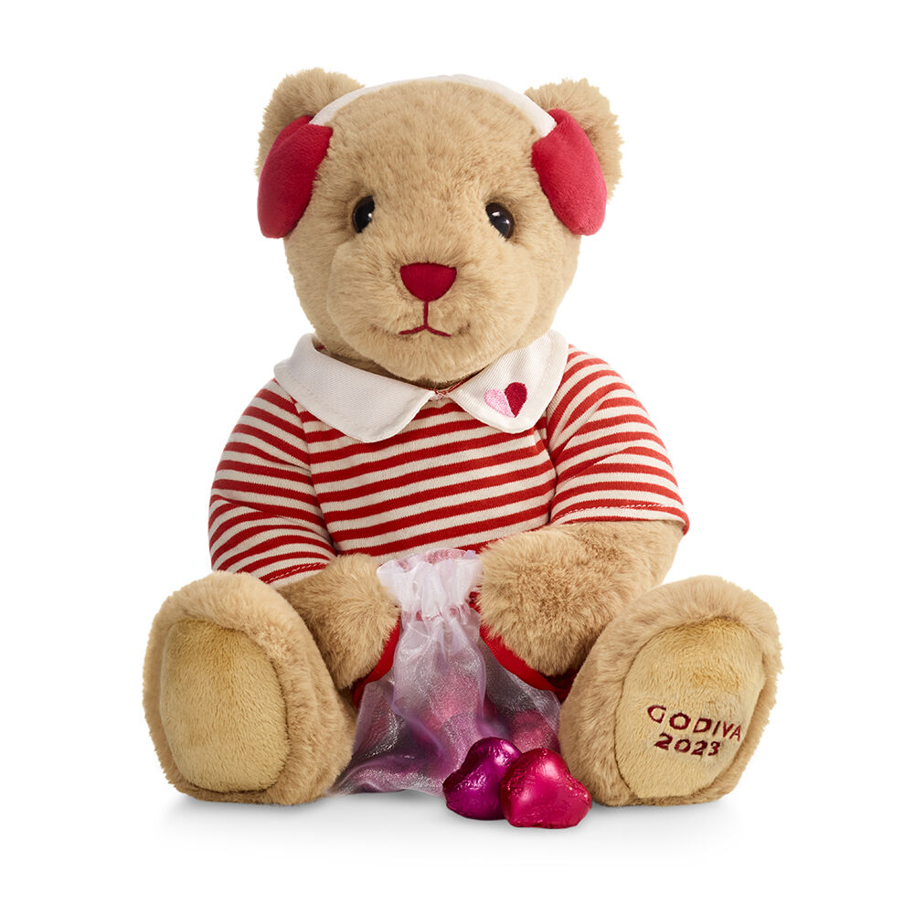 Valentines day teddy bear and chocolate top