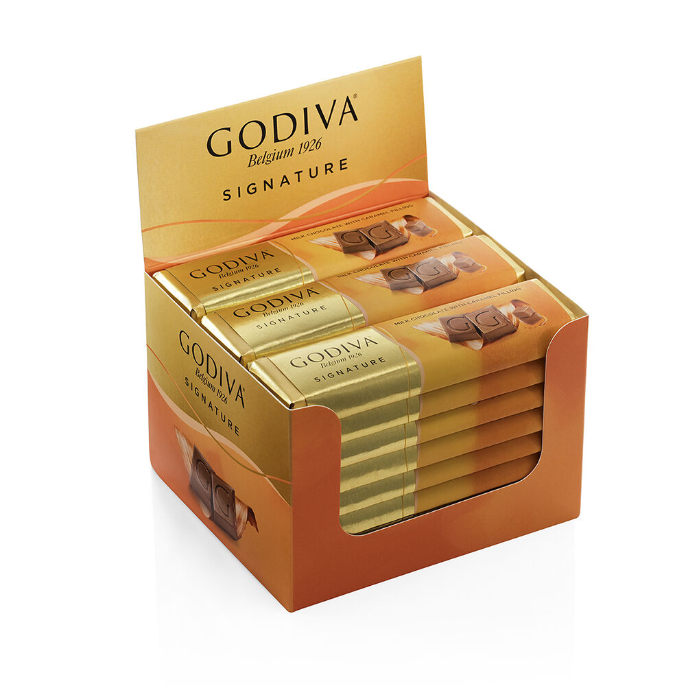 Milk Chocolate Caramel Bar Pack of 24 1.5 oz each GODIVA