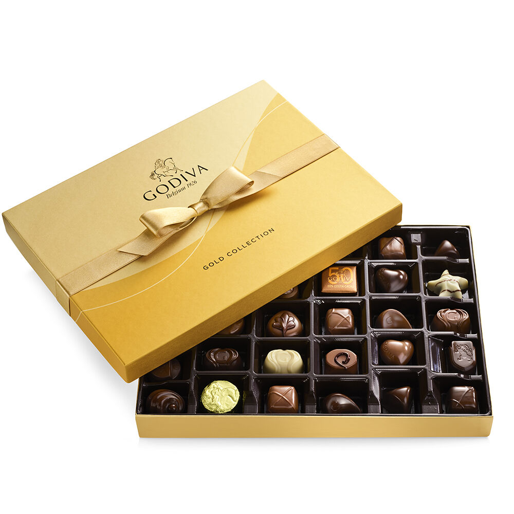A set of 36 chocolate in dark, milk and white with the finest ingredients in the Belgian tradition, exquisite chocolate box is the perfect gift for your mother