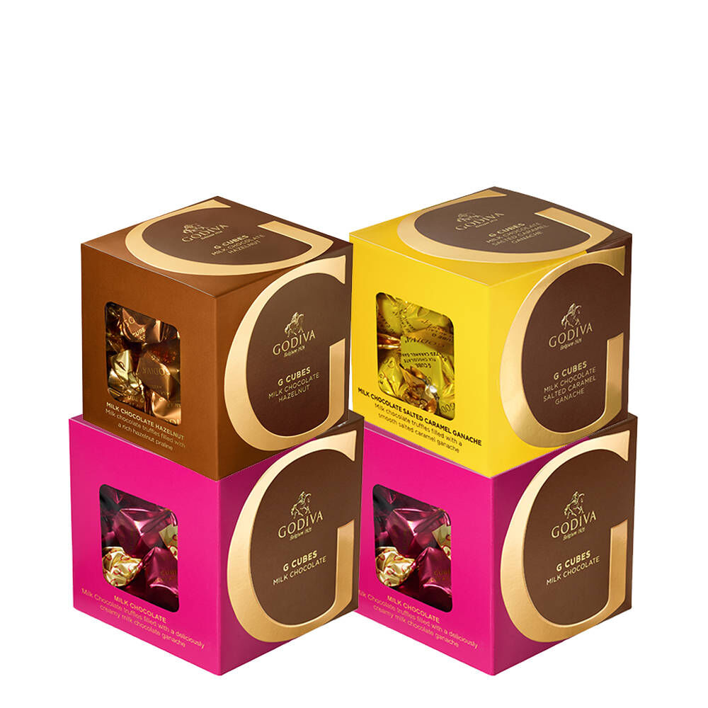 【超目玉枠】 Cube G Chocolate Milk Sampler, GODIVA | each pcs. 22 4, of Set 菓子