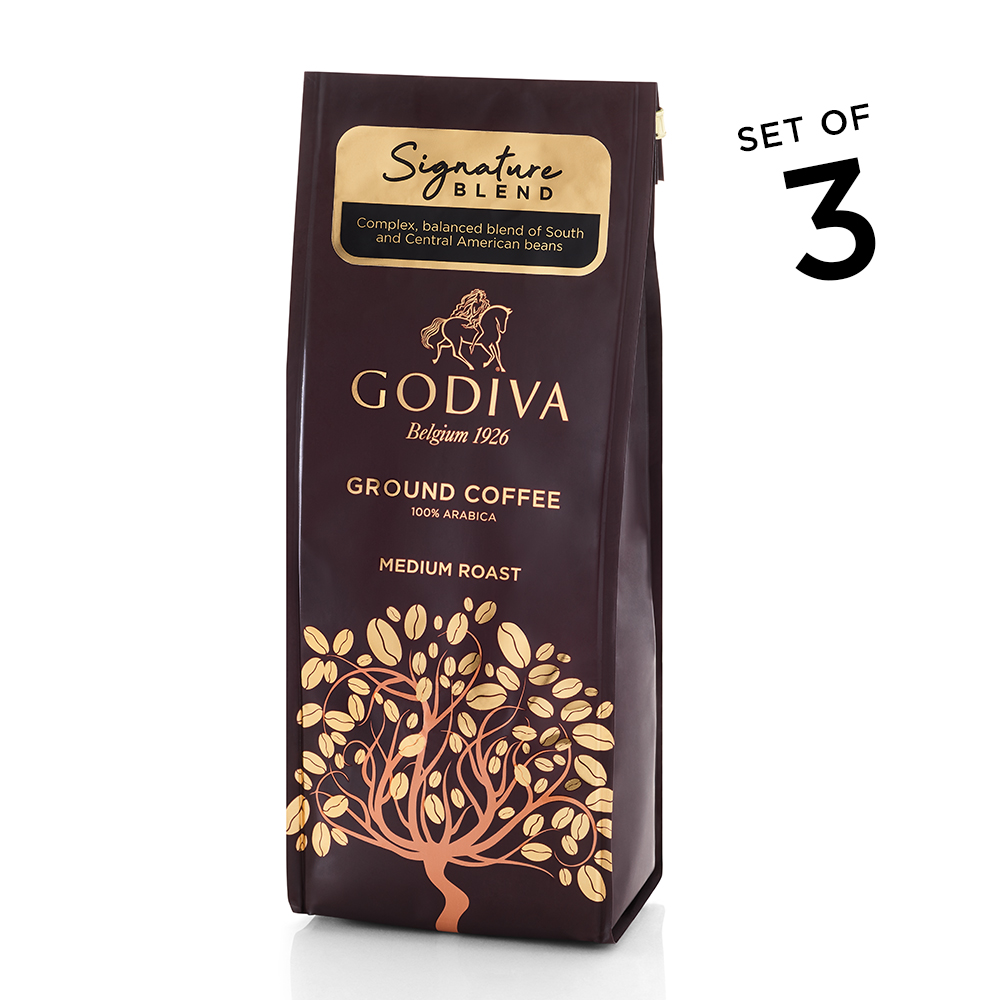 Godiva Signature Blend Ground Coffee, Set of 3, 10 oz. Each