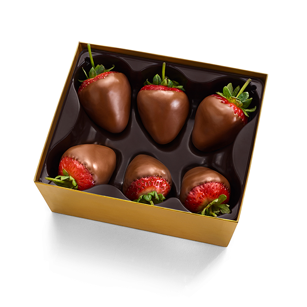 Godiva Milk Chocolate Covered Strawberries, Half Dozen